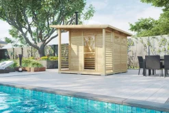 Pihasauna terassilla Jalotakka Luotsi, 2.4+4.9m², puuvalmis