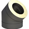 Piipun/hormin mutka Jeremias 45° Ø150 mm musta