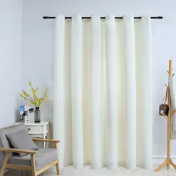 Pimennysverho metallirenkailla sametti kerma 290x245 cm