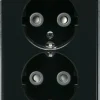 Pistorasia ABB Impressivo 302EUC-81, 2-osainen, maad, jousiliittimin, haaroitusliittimet, IP21, antrasiitti