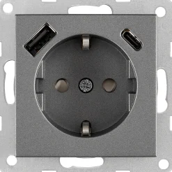 Pistorasia 1-osainen Tamcontrol Visio S 1x USB-C ja 1x USB-A - eri värejä