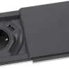 Pistorasiayksikkö Savo Neliö Basic USB-liitännällä musta