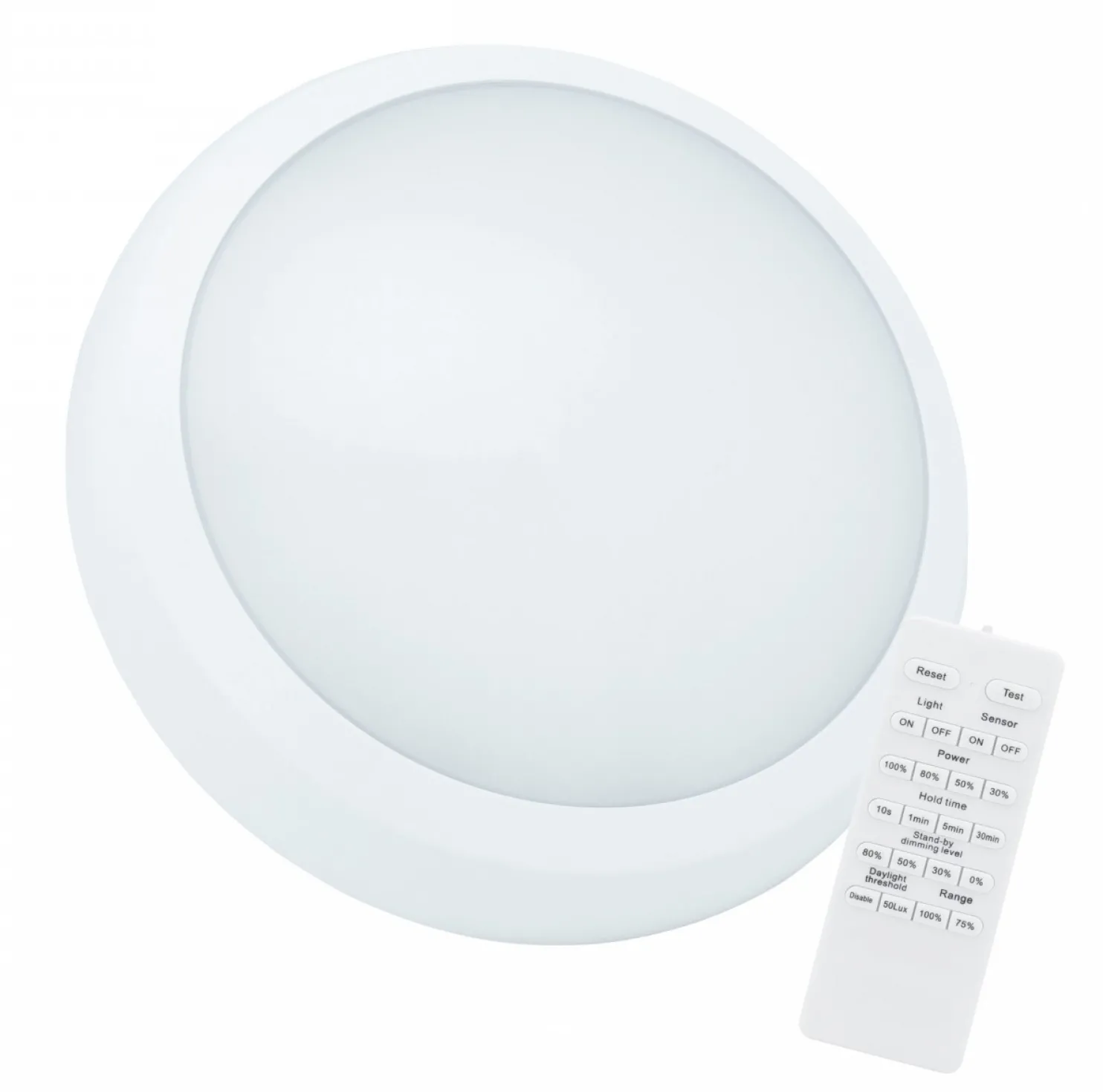 Plafondi Spectrum Nymphea City Pro 2 Ø320mm 18/24W kaukosäädin IP65 CCT 3000/4000/6000K valkoinen