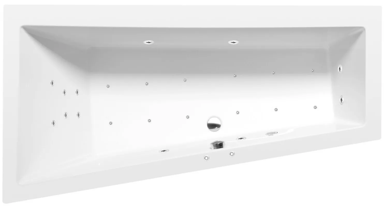 Poreamme Interia Andra Attraction Hydro-Air, 1800x900x450mm, vasen, 277l, valkoinen