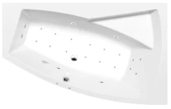 Poreamme Interia Evia Active Hydro-Air, 1600x1000x470mm, oikea, 230l, valkoinen