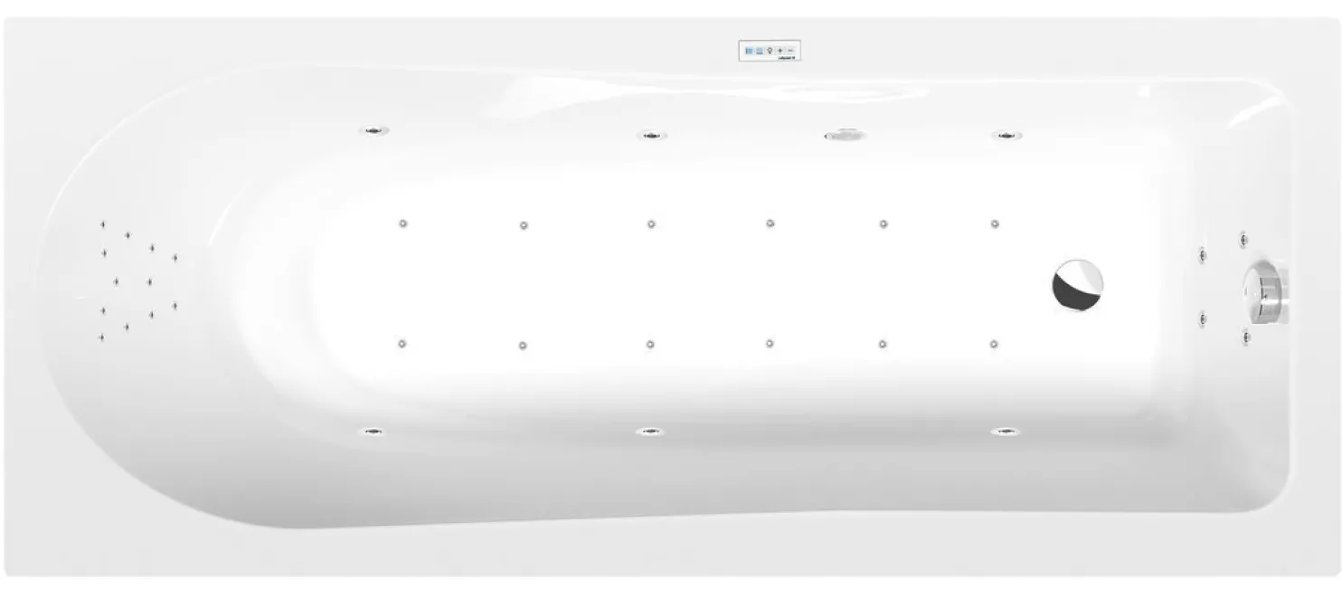Poreamme Interia Lisa Highline Hydro-Air, 1700x700x470mm, 250l, valkoinen