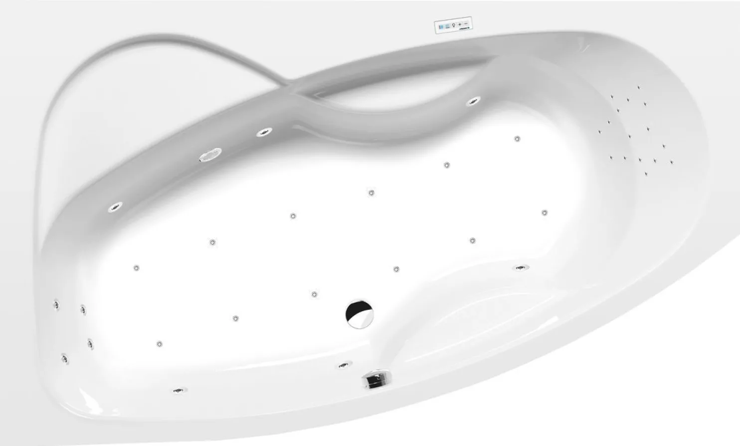Poreamme Interia Mamba Highline Hydro-Air, 1700x1000x440mm, vasen, 260l, valkoinen