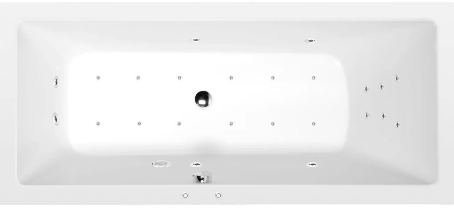 Poreamme Interia Mimoa Attraction Hydro-Air, 1700x750x390mm, 221l, valkoinen