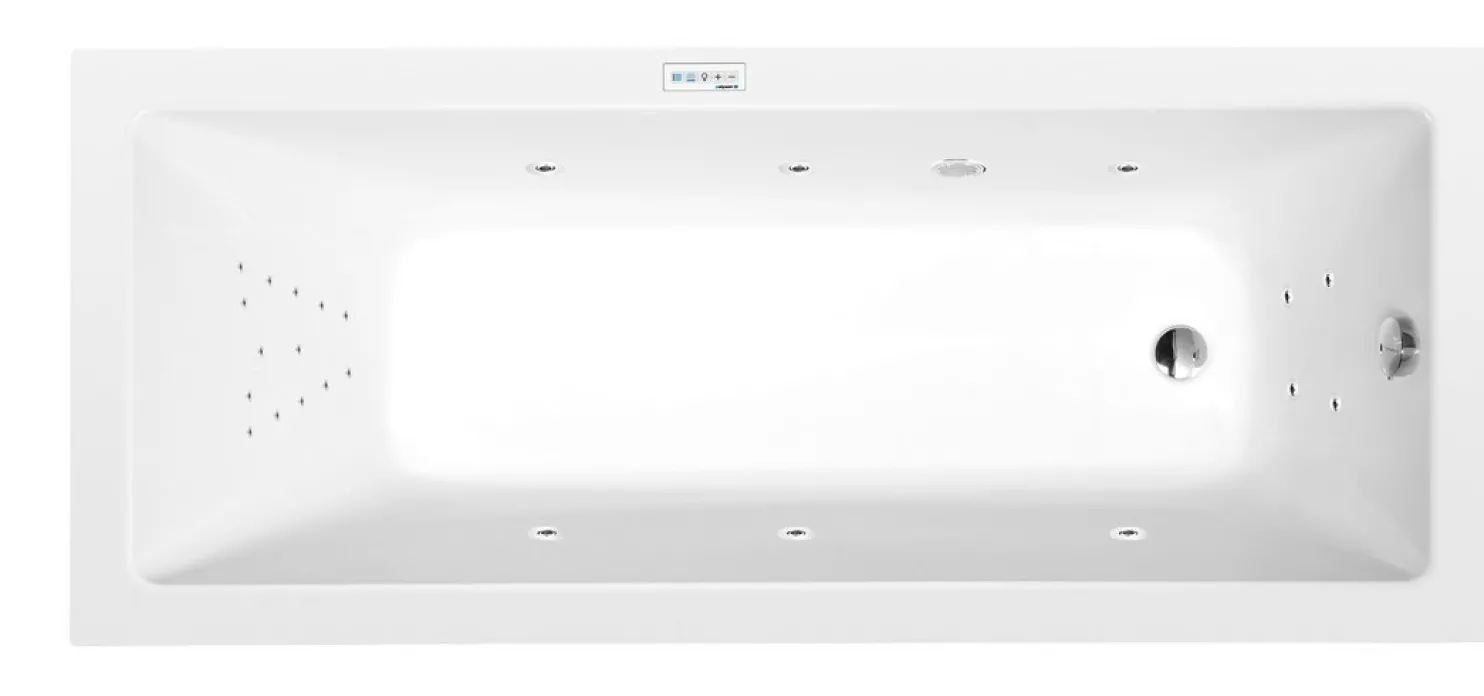 Poreamme Interia Noemi Highline Hydro, 1600x800x390mm, 206l, valkoinen