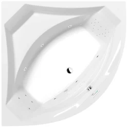 Poreamme Interia Rosana Highline Hydro, 1400x1400x490mm, 290l, valkoinen