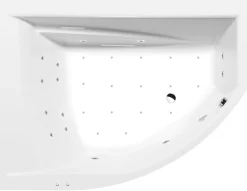 Poreamme Interia Tandem Active Hydro-Air, 1700x1300x500mm, vasen, 395l, valkoinen