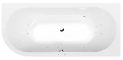 Poreamme Interia Viva Active Hydro, 1850x800x470mm, oikea, 267l, valkoinen