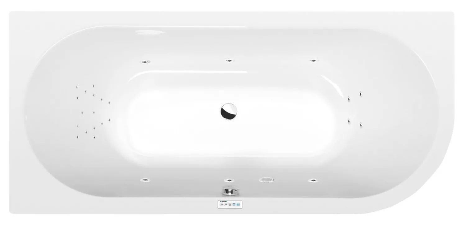 Poreamme Interia Viva Highline Hydro, 1850x800x470mm, vasen, 267l, valkoinen