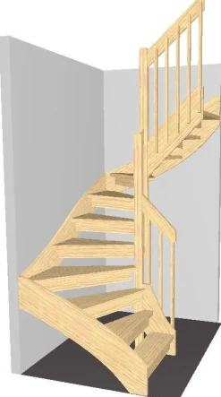 Portaat Lappiporras U2640 kaiteella korkeus 2430 - 2640 mm