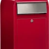 Postilaatikko Bobi Grande 60x32x27 cm punainen RAL3001 rst-luukku