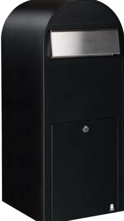 Postilaatikko Bobi Jumbo 80x32x35 cm musta RAL9005 rst-luukku