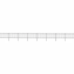 Puutarha-aita kaarikärjillä 13.6x1m teräs musta