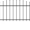 Puutarha-aita keihäskärjillä teräs (0.5-0.75)x3.4m musta