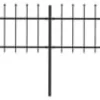 Puutarha-aita keihäskärjillä 10.2x0.6m teräs musta