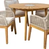 Puutarhakalustesetti Home4You FLORIDA pöytä ja 4 tuolia, beige