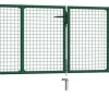 Puutarhan verkkoportti teräs 400x125cm vihreä