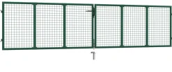 Puutarhan verkkoportti teräs 400x125cm vihreä