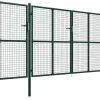 Puutarhaportti käyntiovella teräs 400x200cm vihreä