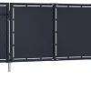 Puutarhaportti teräs 350x75cm umpinainen antrasiitti