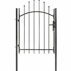 Puutarhaportti teräs 1x1.75m musta