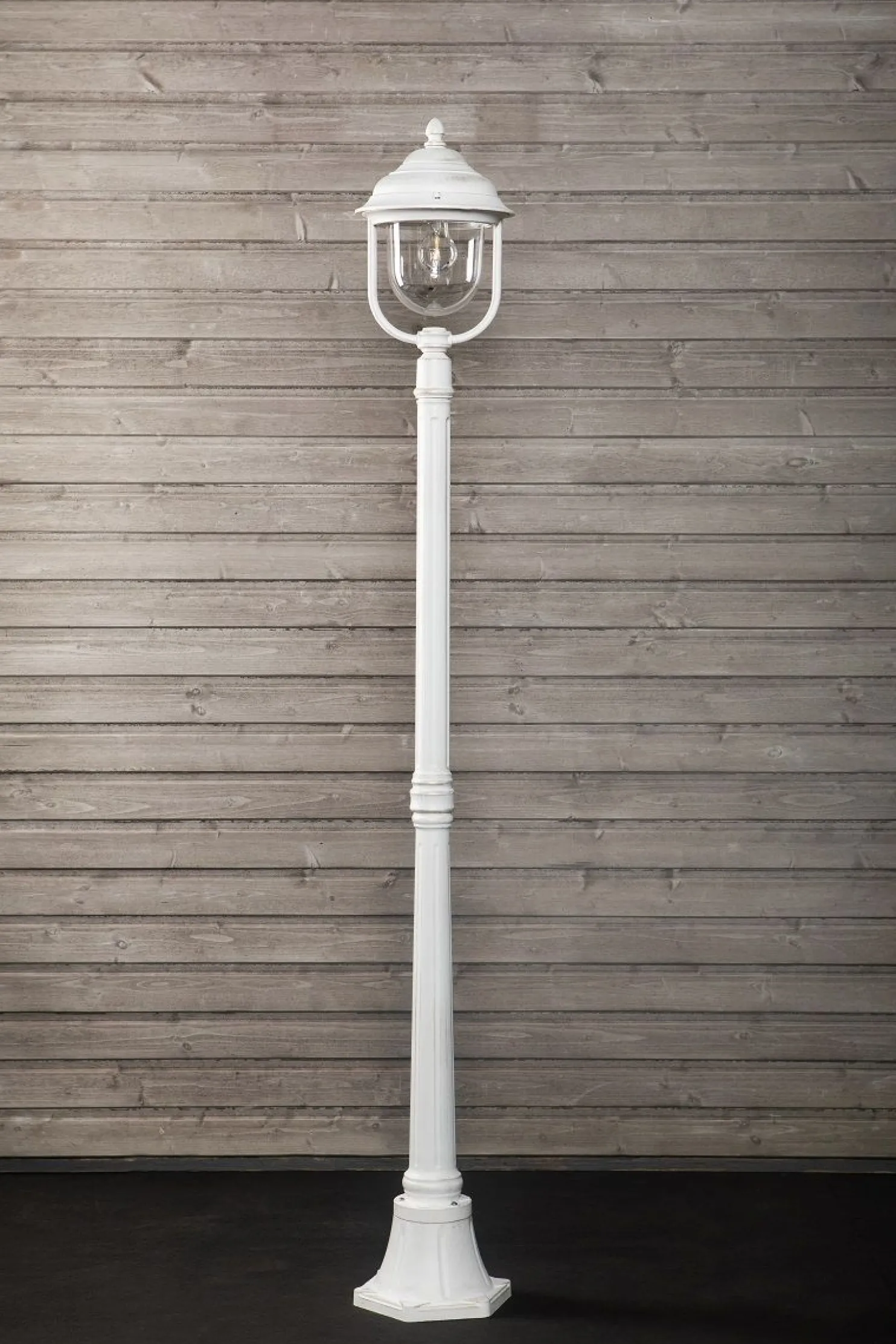 Pylväsvalaisin Noor Kello Ø240x1760 mm valkoinen/kulta