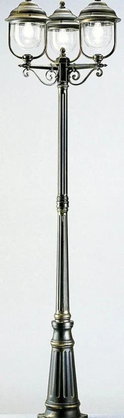 Pylväsvalaisin Noor Kello 2180x590 mm 3-osainen musta/kulta
