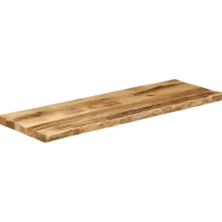 Pöytälevy elävä reuna 140x40x3,8 cm täysi karkea mangopuu (70687)