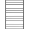 Pyyhekuivain Nordhem Solliden sähkö 1750x500 mm 300 W kromi