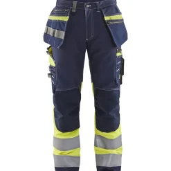 Riipputaskuhousut Blåkläder 1794 Highvis mariininsininen/huomioväri