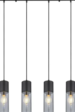 Riippuvalaisin Globo Annika, 4-osainen, musta/savu