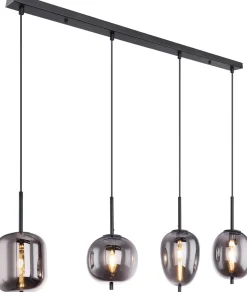 Riippuvalaisin Globo Blacky 100 cm savunharmaa/musta