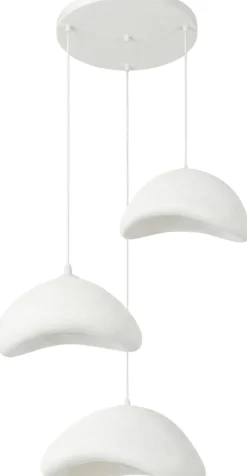Riippuvalaisin Linento Lighting Luna T, 3-osainen, valkoinen