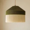 Riippuvalaisin Linento Lighting Ivernia, Ø40cm, E27, max. 40W, IP20, vihreä/kerma