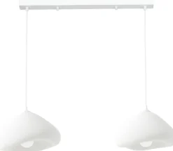 Riippuvalaisin Linento Lighting Lora 30-2-C-Luna, 2-osainen, valkoinen