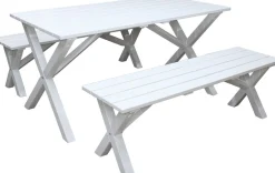 Ruokailuryhmä Baltic Garden Scottsdale 150cm pöytä + 2 penkkiä er värejä