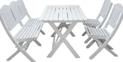 Ruokailuryhmä Baltic Garden Visby 130cm pöytä + 2 tuolia + sohva er värejä
