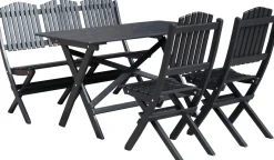 Ruokailuryhmä Baltic Garden Visby 130cm pöytä + 2 tuolia + sohva er värejä
