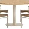 Ruokailuryhmä ulos Venture Home, beige Croft-pöytä Ø120cm + 4 beigeä Alfons-tuolia
