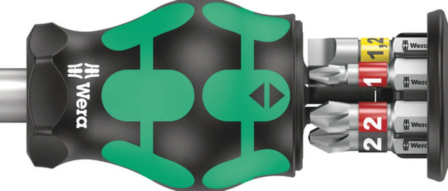 Ruuvimeisseli Wera Kraftform Kompakt Stubby, 6 kpl, Ph/pz/sl