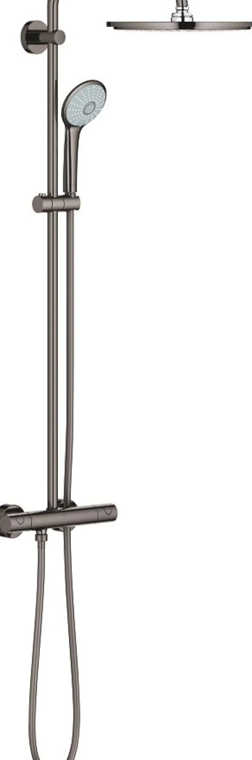 Sadesuihkusetti Grohe Euphoria System 310, termostaattihanalla, vettä säästävä, hierova suihku, suihkupää ⌀310mm, harmaa