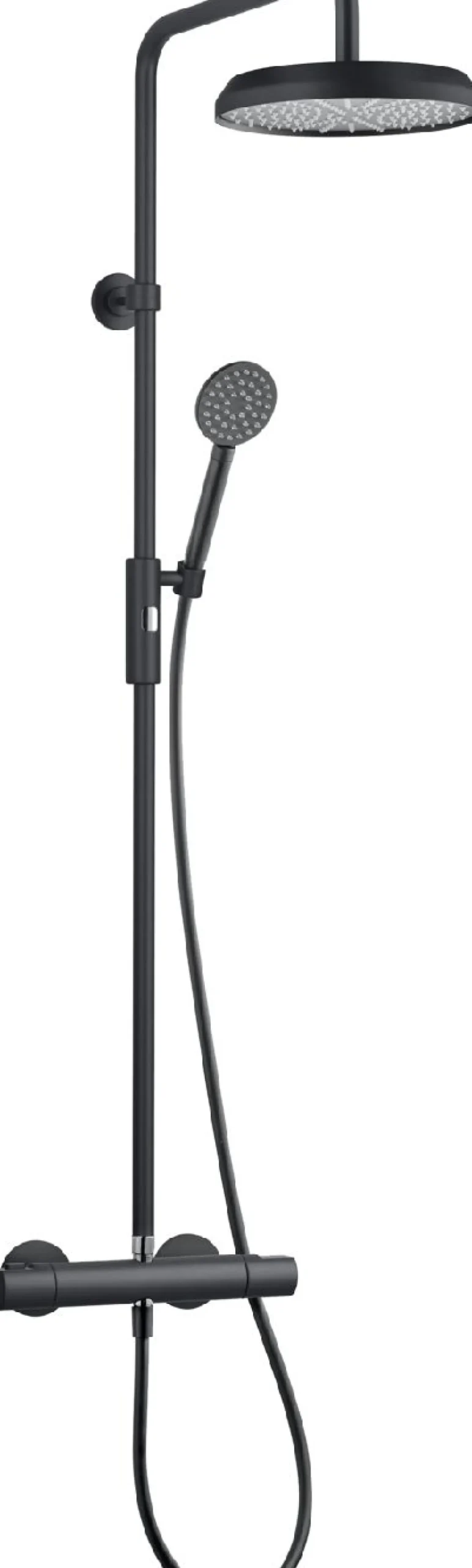Sadesuihkusetti Tapwell ARM5200 Matte Black, termostaattihanalla, suihkupää ⌀253mm, matta musta