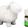 Saunakoriste Emendo Lammas valkoinen + Saunatuoksu Eukalyptus 10 ml