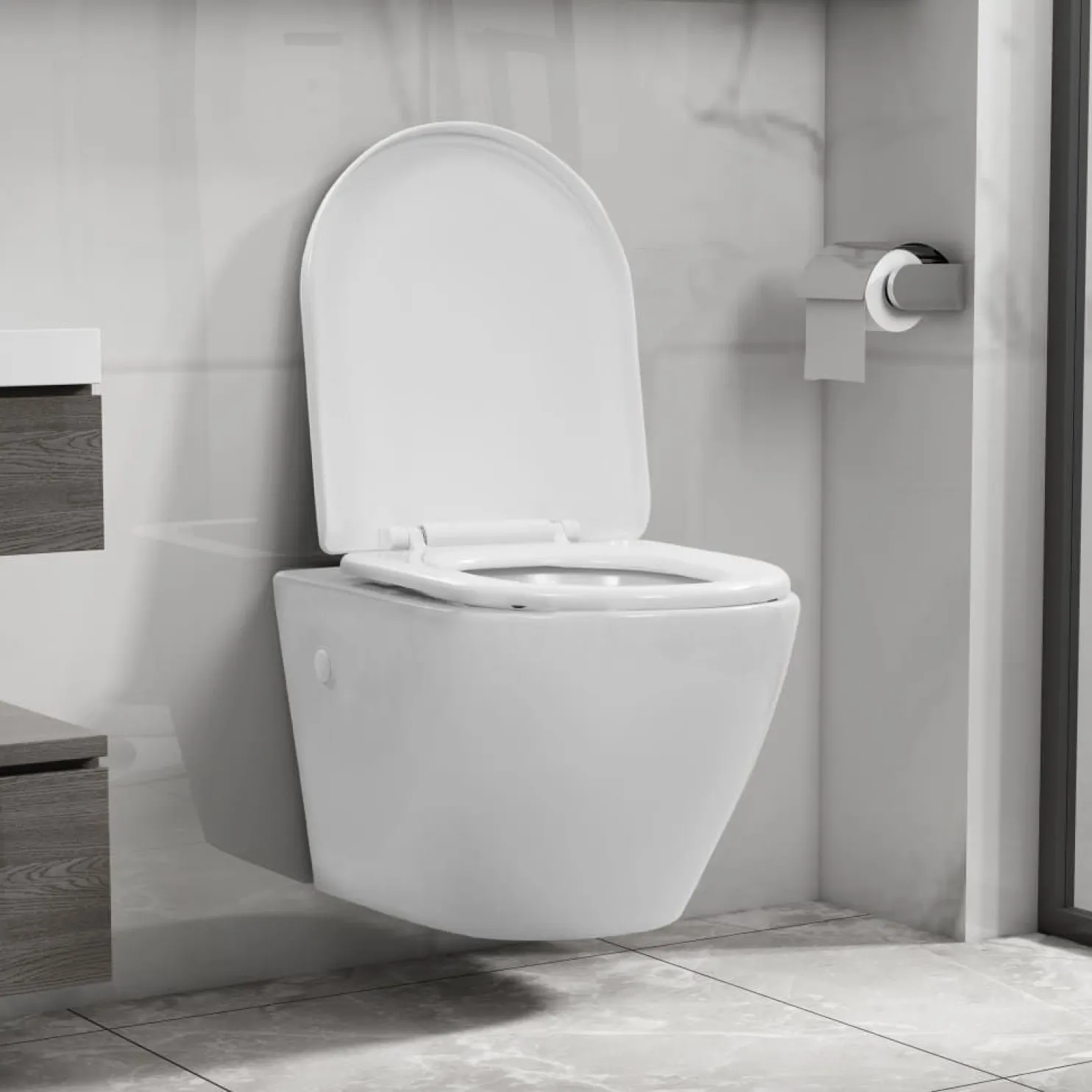 Seinäkiinnitettävä WC ei huuhtelurengasta keraaminen