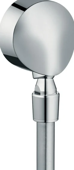 Seinäliitin Hansgrohe FixFit kuulanivel takaiskuventtiilillä, piiloasennus E, kromi