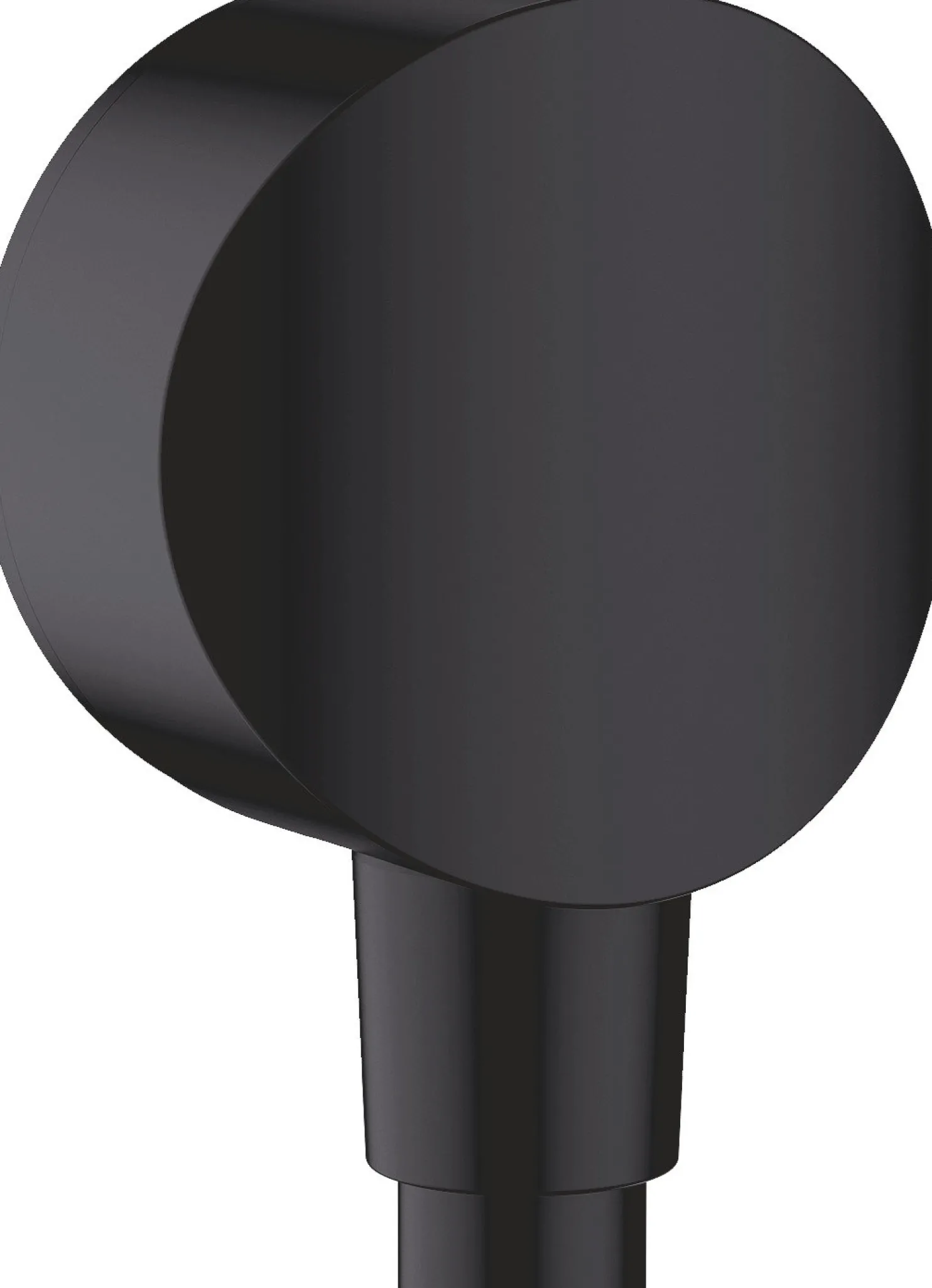 Seinäliitin Hansgrohe FixFit S muoviliitos takaiskuventtiilillä, piiloasennus, mattamusta